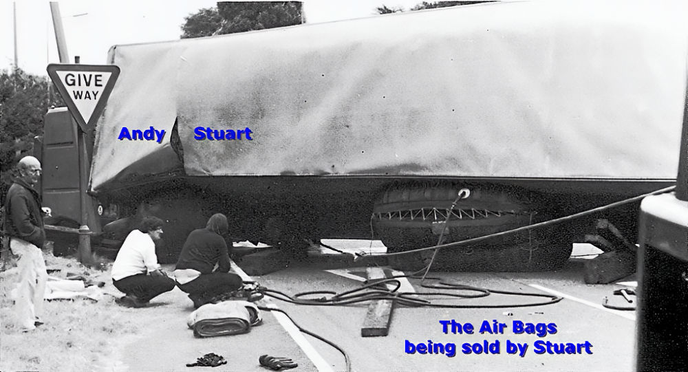 Air Bag Recovery of a loaded HGV near Esher